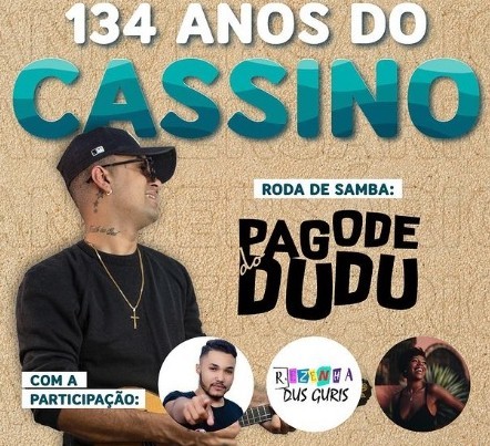 Roda de samba em alusão ao aniversário do Cassino acontece no domingo (21)