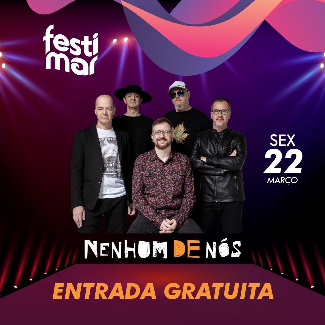 Festimar 2024 terá apresentação da banda Nenhum de Nós