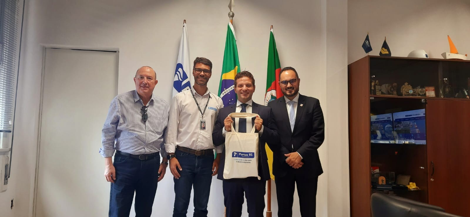 Portos RS recebe visita no cônsul-geral da Itália no RS