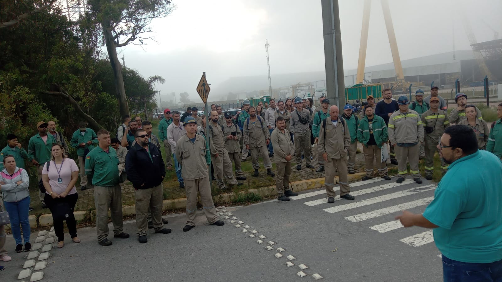 Após os protestos, Petrobras enviou representante ao Estaleiro Rio Grande