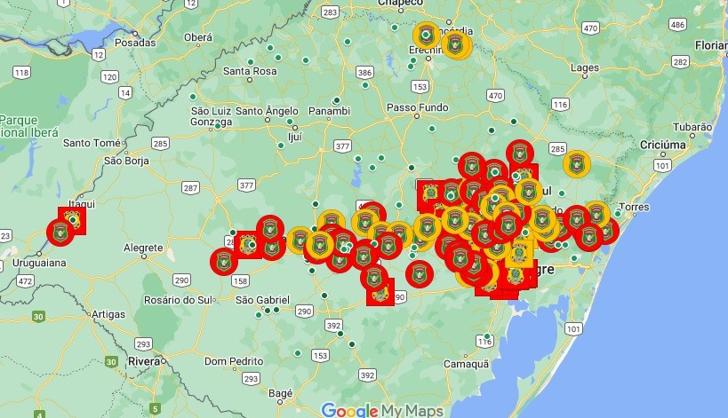 RS conta com mais de 150 bloqueios nas rodovias em razão das enchentes