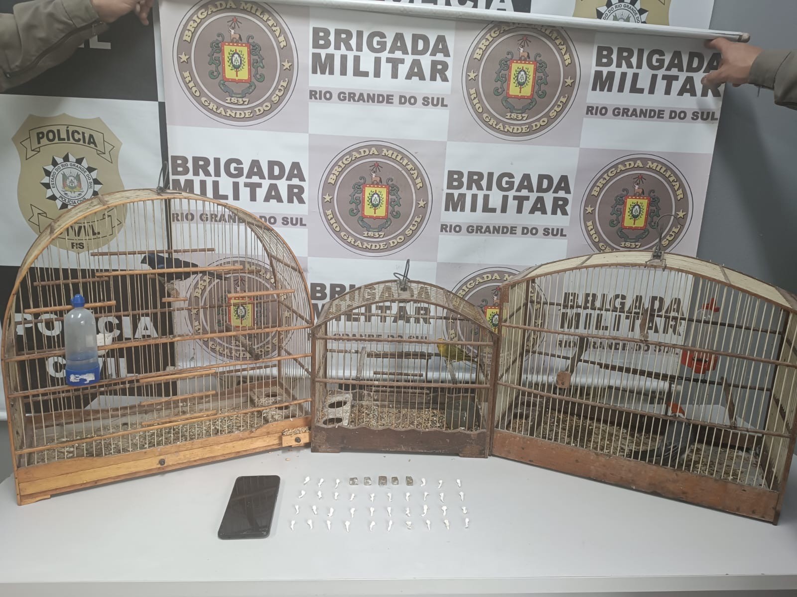 Homem é preso com pássaros silvestres e drogas no bairro São Miguel