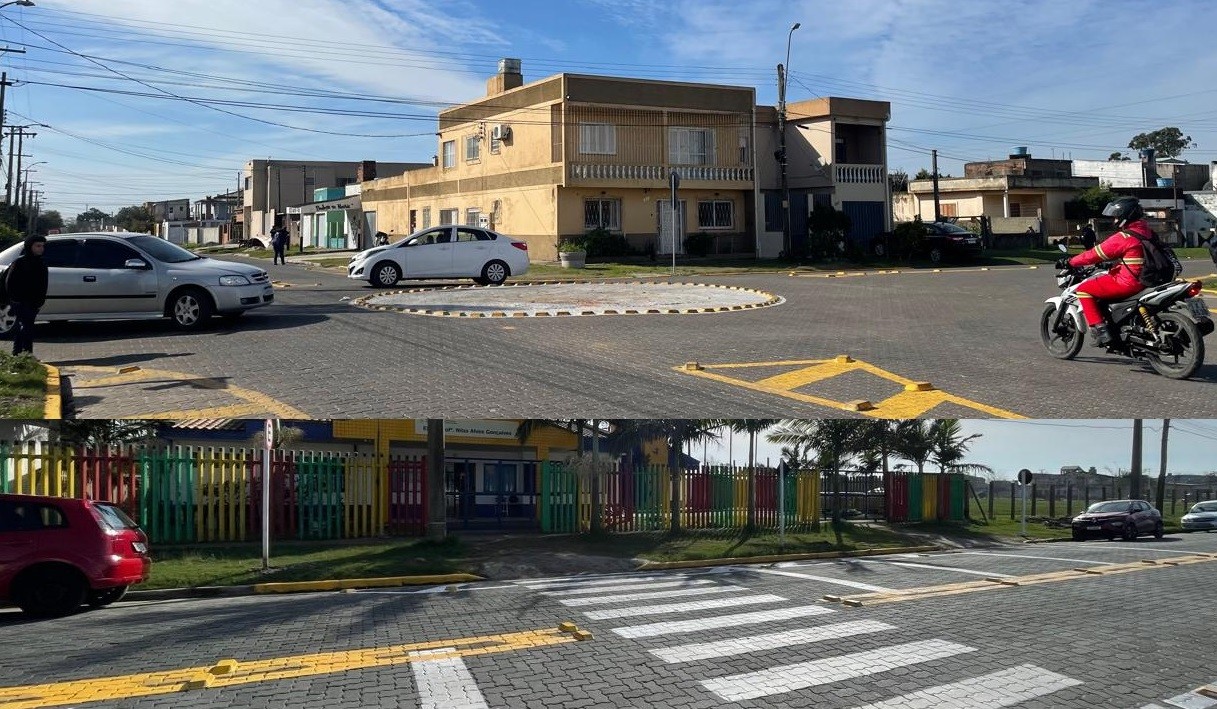Rua na Vila Rural recebe rótula e sinalização após demanda da comunidade