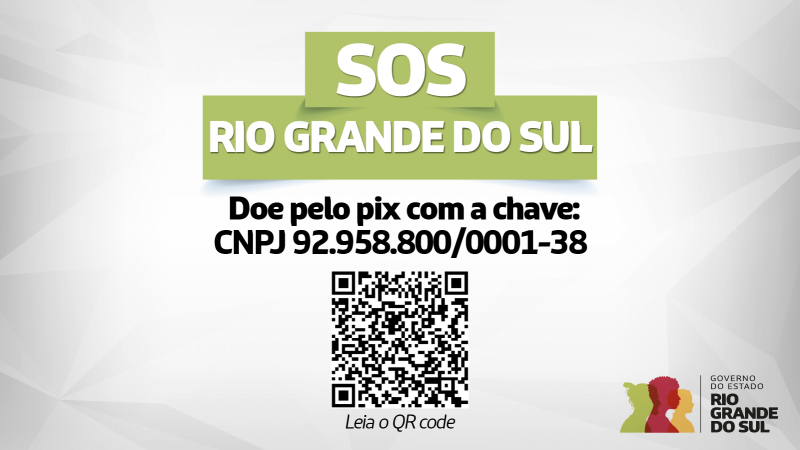 Criada chave pix oficial para doações às vítimas das enchentes