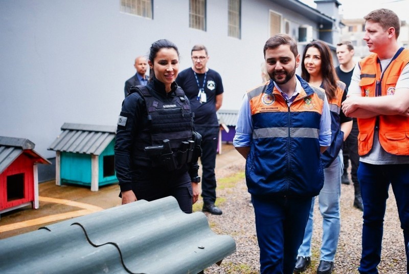 Pessoas privadas de liberdade produzem casinhas para cães de famílias atingidas pelas enchentes