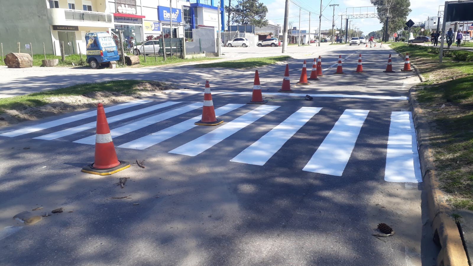 Secretaria de Mobilidade renova pinturas de sinalização de trânsito  