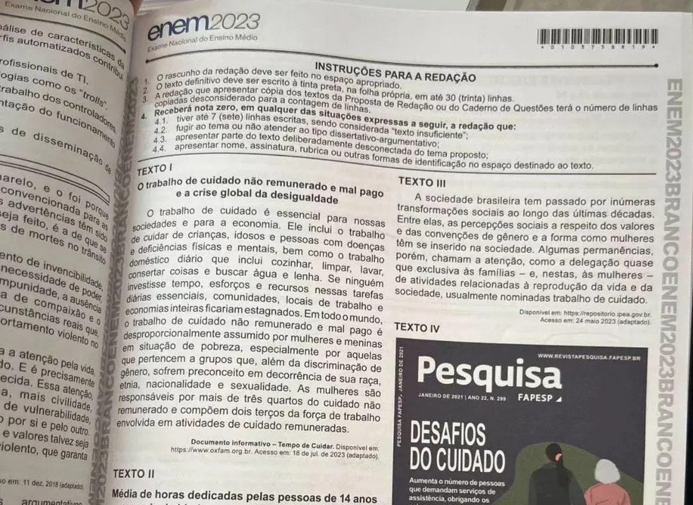 Polícia Federal é acionada após divulgação de página da prova do Enem nas redes sociais