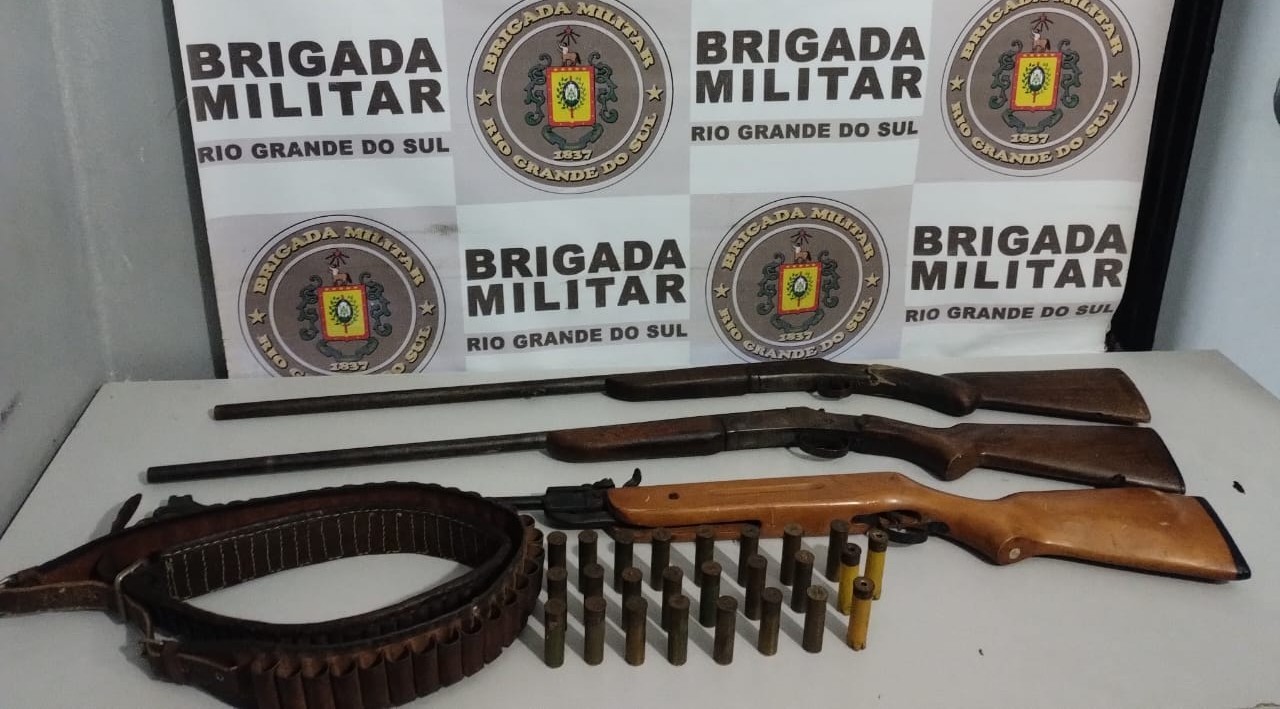 BM de Rio Grande apreende três armas longas em ocorrência de Maria da Penha