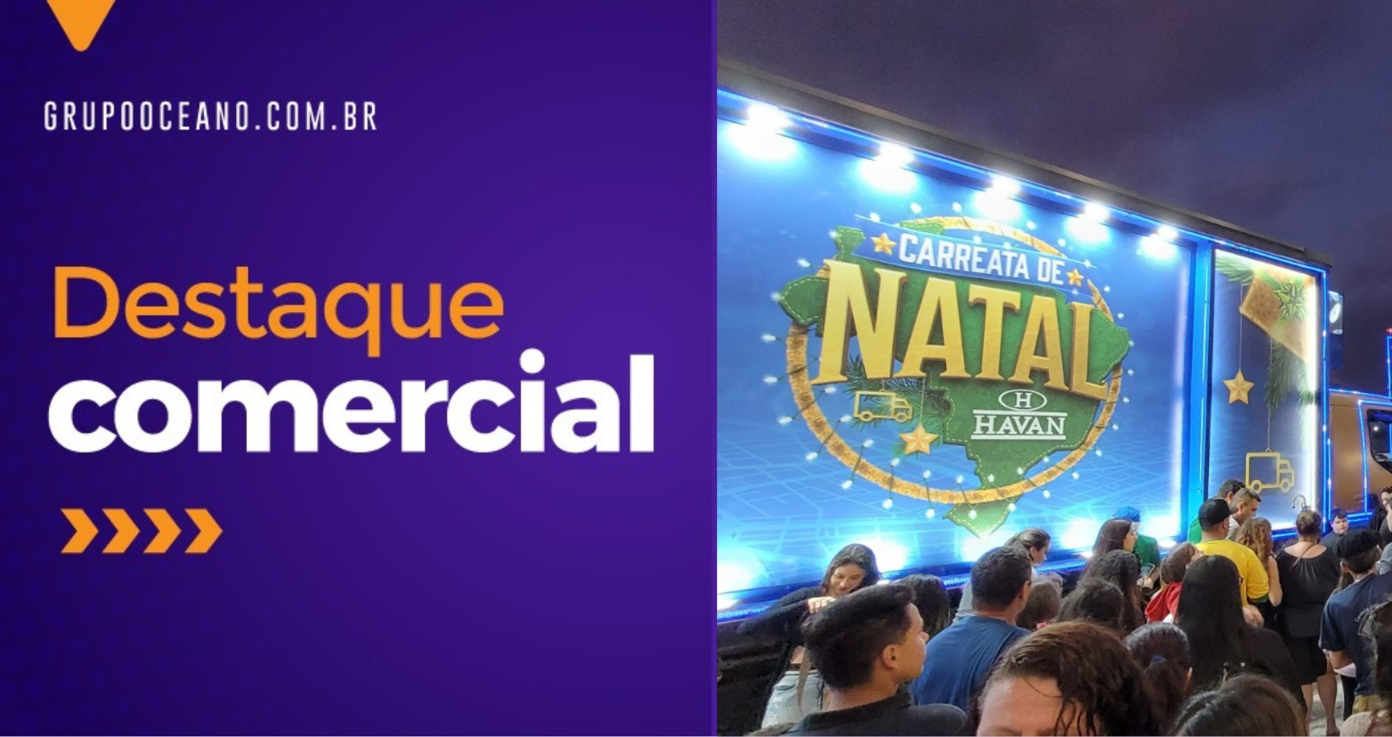 Chegada da Carreata de Natal Havan movimentou ruas de Rio Grande