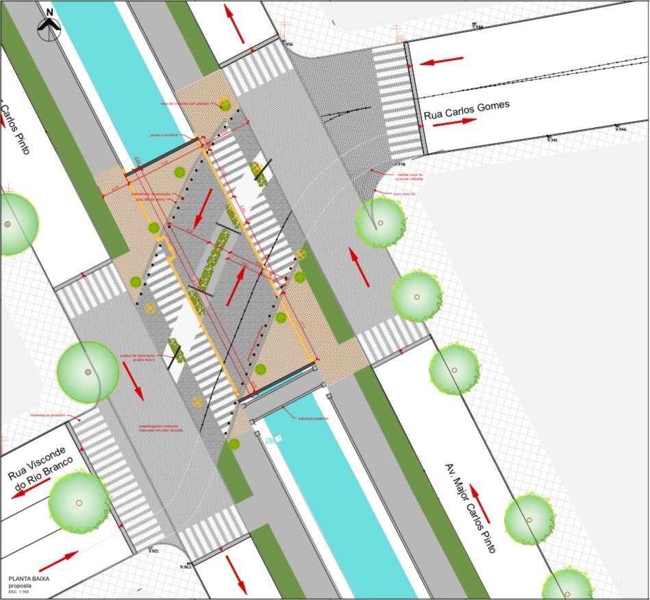 Cruzamento no Canalete da Major Carlos Pinto vai ligar as ruas Carlos Gomes e Visconde do Rio Branco, em Rio Grande