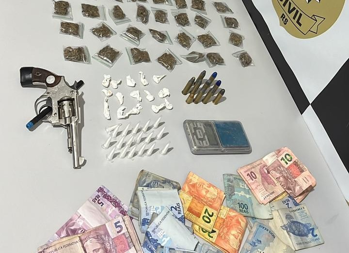 PC prende homem no BGV por tráfico de drogas e posse ilegal de arma de fogo e munições