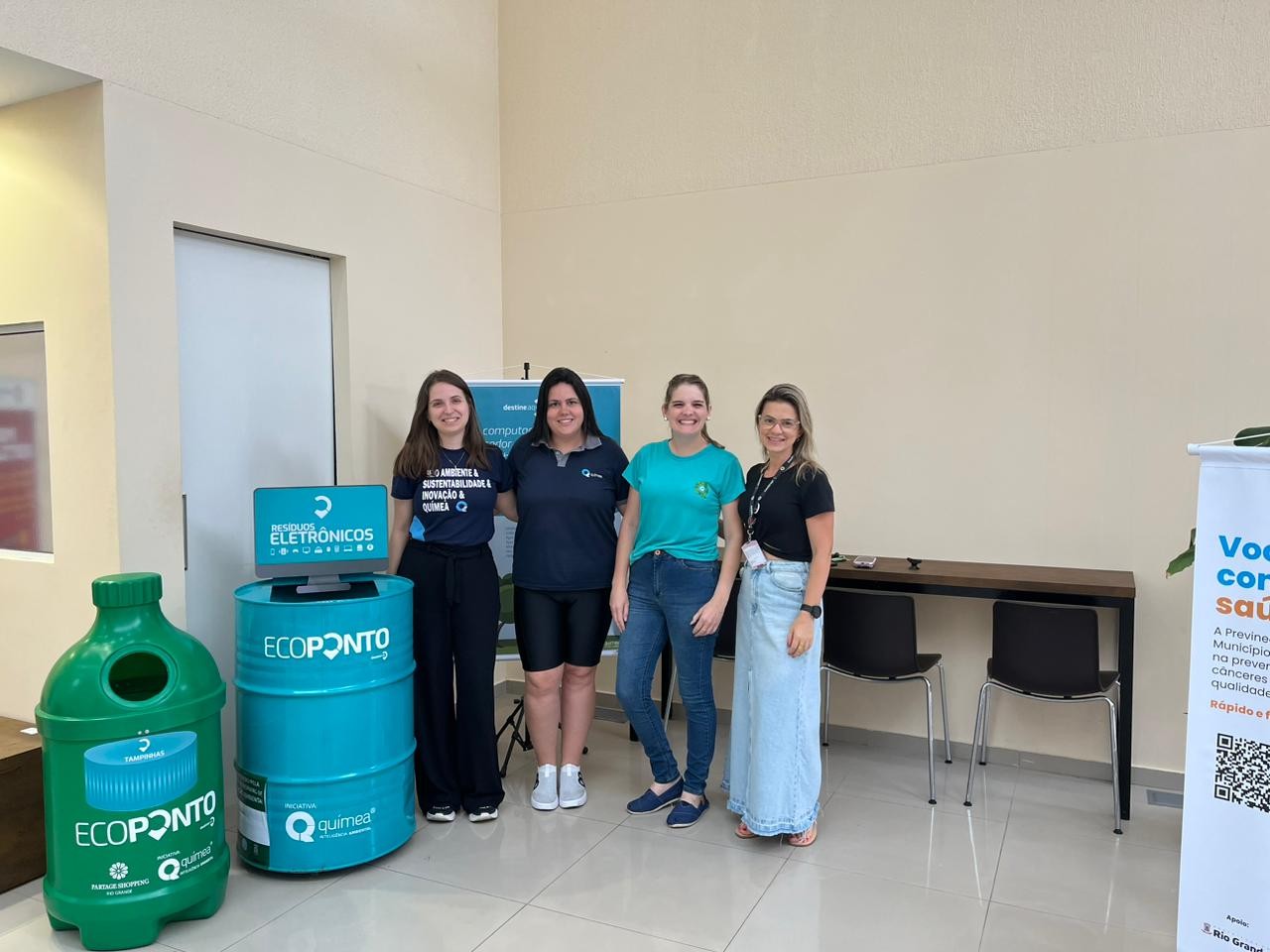 Sala do Bem do Partage Rio Grande recebe EcoPonto para depósito de tampas plásticas	