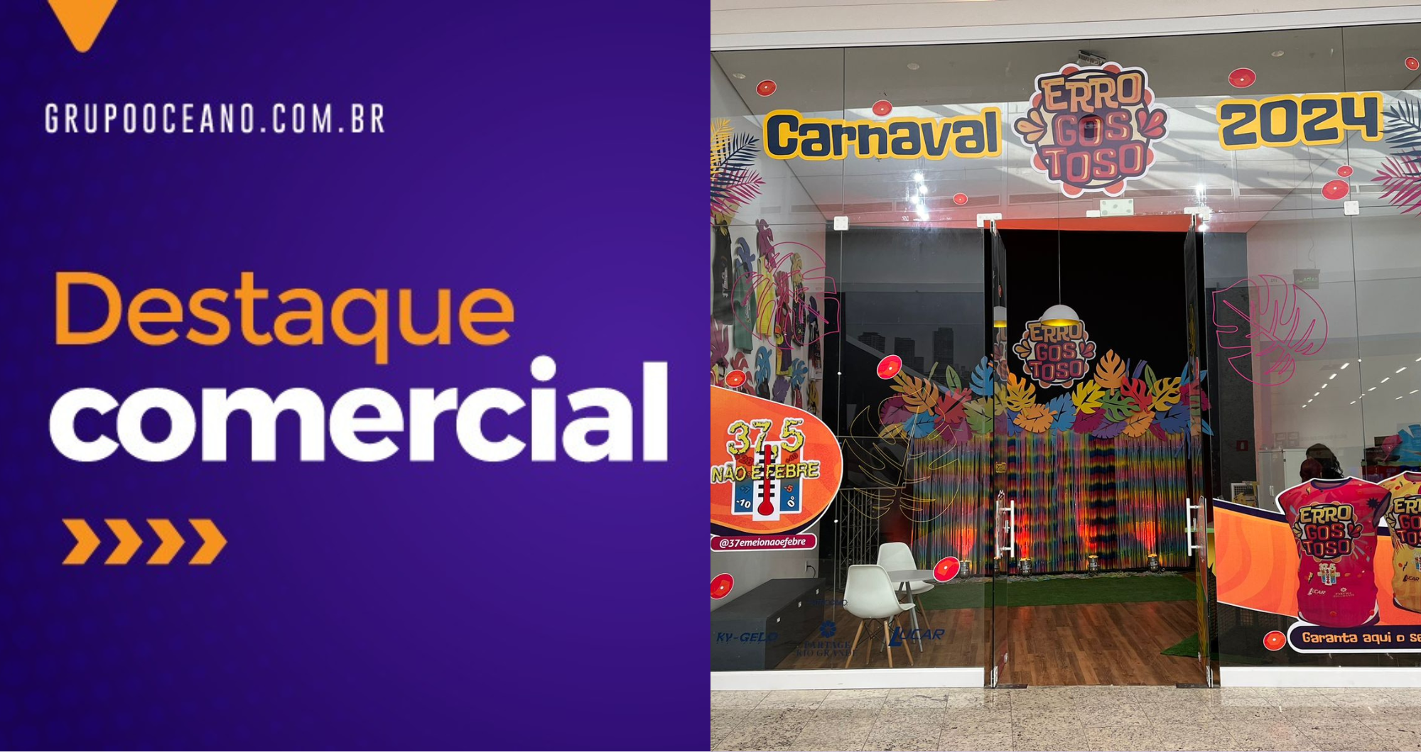 Bloco 37,5 Não É Febre inaugurou loja oficial no Partage Rio Grande na noite de sexta-feira (5)