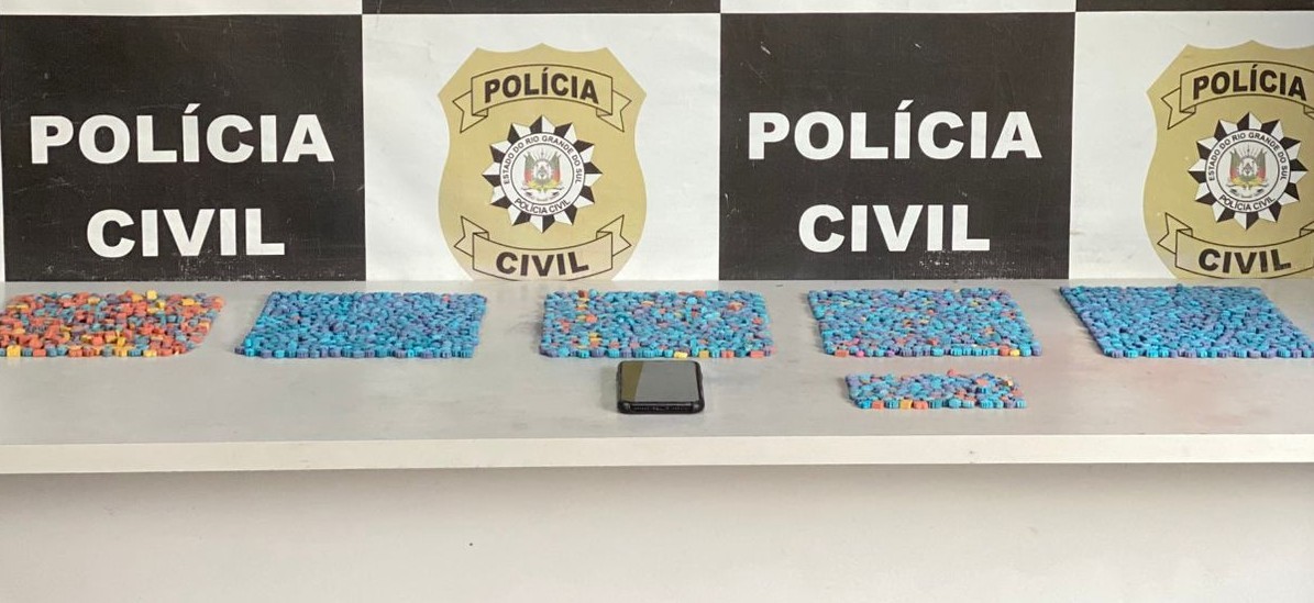 Homem é preso com mais de 2,6 mil comprimidos de ecstasy em Rio Grande
