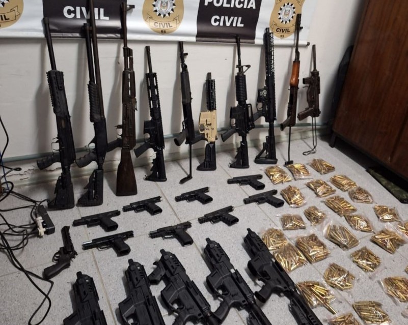 Polícia Civil apreende arsenal em Pelotas; materiais são avaliados em R$ 3 milhões