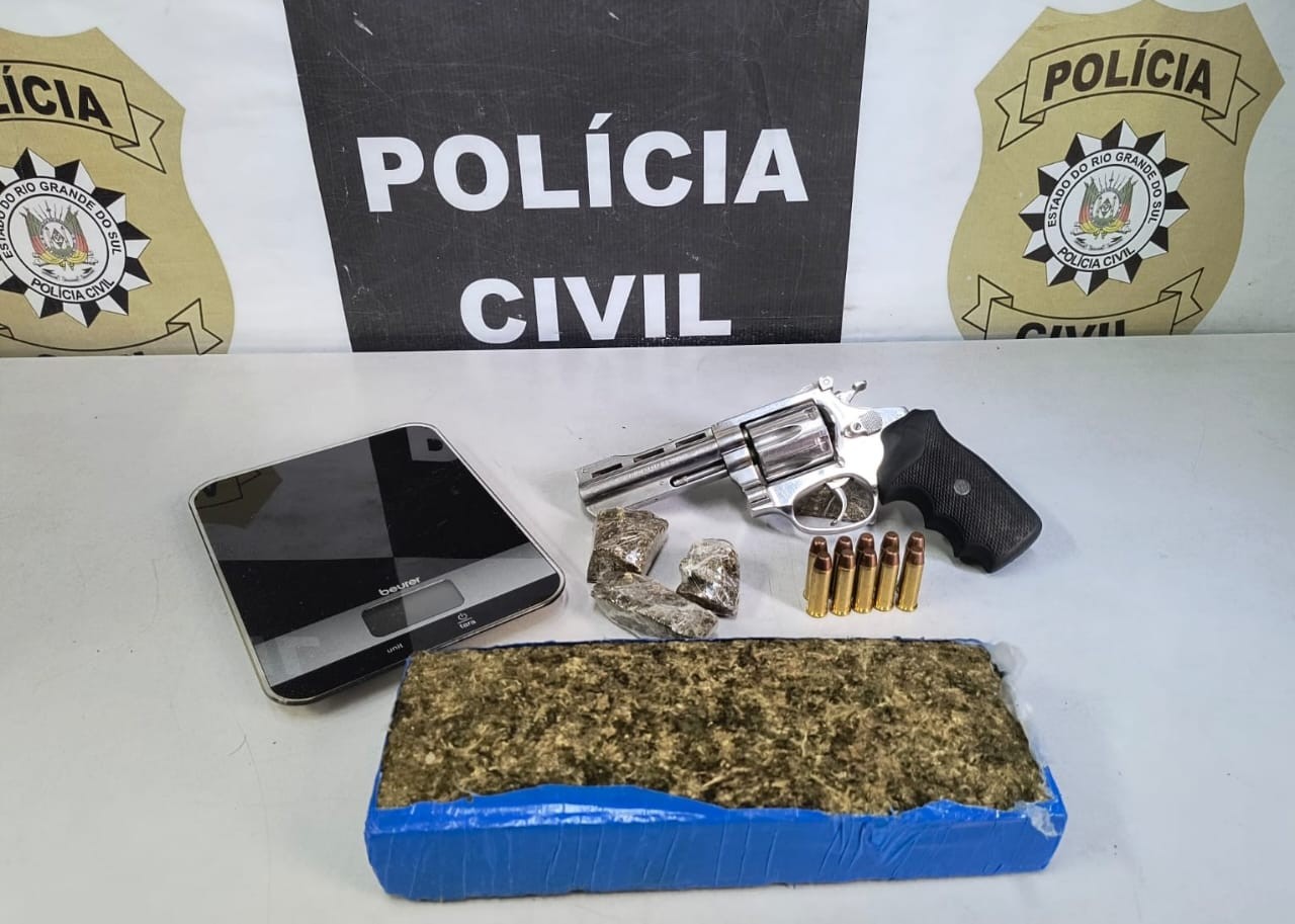 Polícia Civil realiza prisões em flagrante  por tráfico de drogas e porte ilegal de arma de fogo em Rio Grande
