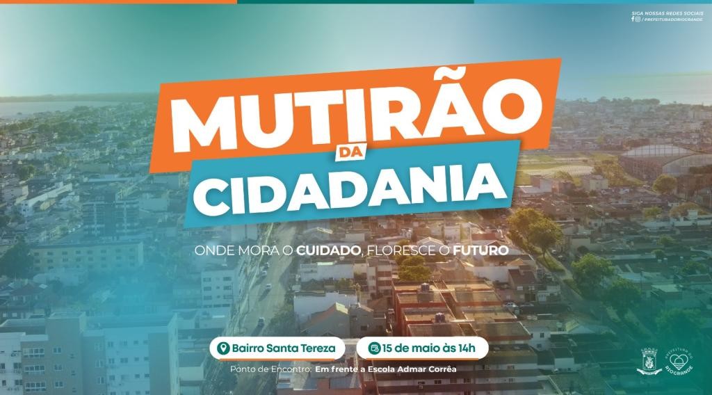 Mutirão da Cidadania chega ao Bairro Santa Tereza nesta quinta-feira (15); confira os serviços oferecidos