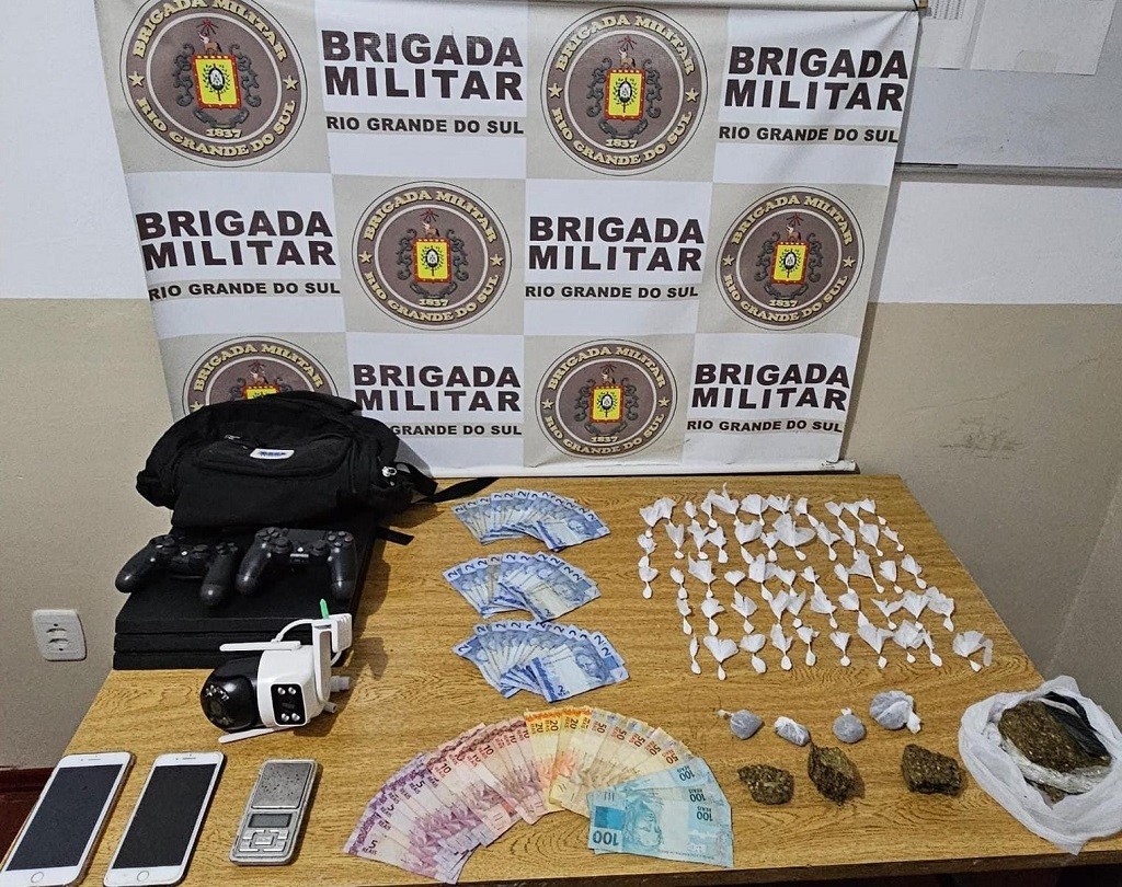 Brigada Militar prende casal por tráfico de drogas, em São José do Norte