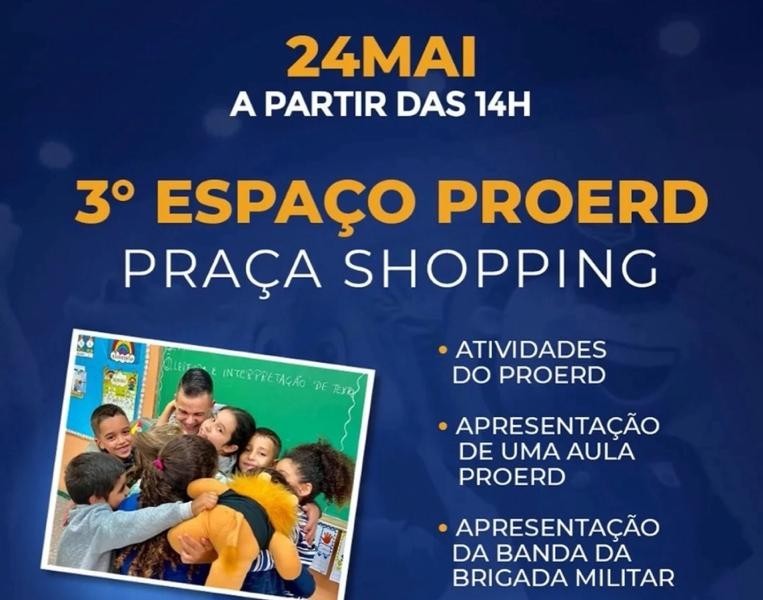 3º Espaço PROERD agita Praça Shopping com música, prevenção e diversão