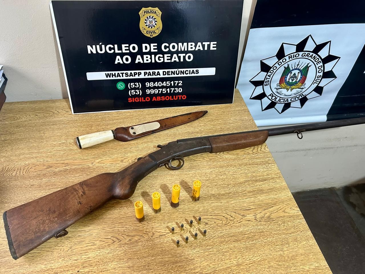 Polícia Civil apreende arma de caça na Vila da Quinta