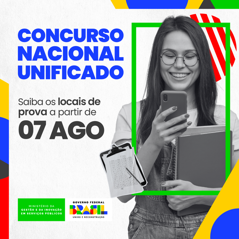Locais de prova do CNU poderão ser consultados na quarta-feira (7)