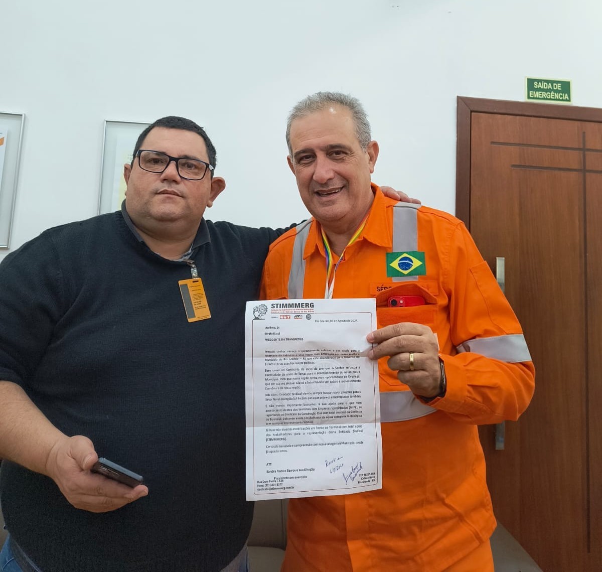 Metalúrgicos de Rio Grande e São José do Norte apresentam reivindicações ao presidente da Transpetro