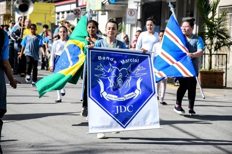 Banda Marcial da Escola João de Deus Collares, de SJN, participa do Festival de Bandas em Arroio Grande