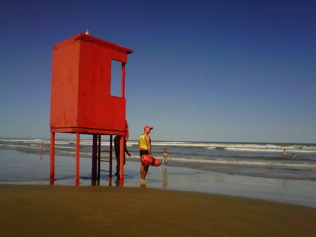 Guarita próxima à estátua de Iemanjá estará funcionando neste final de semana, na Praia do Cassino