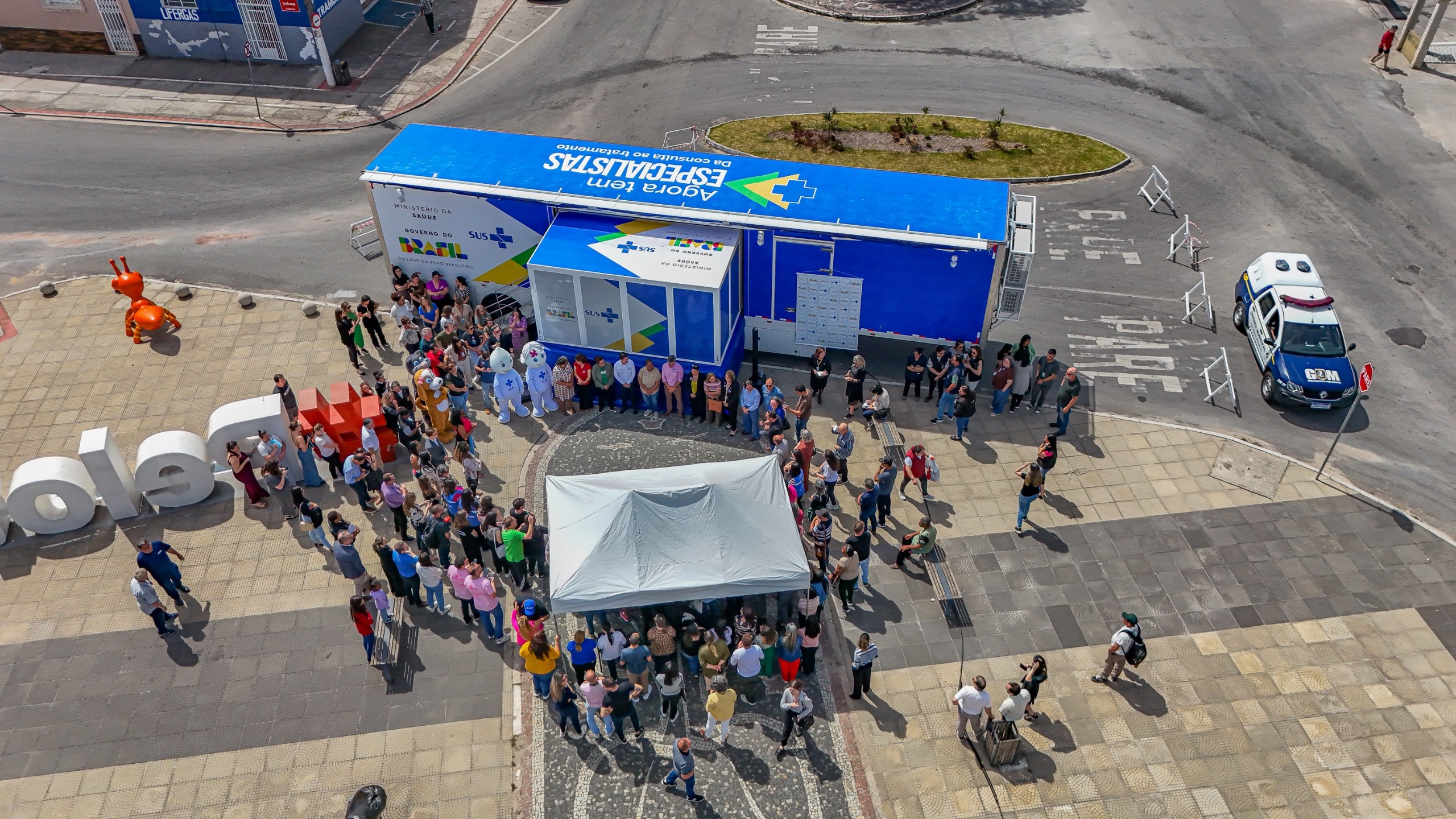 Carreta da Saúde é oficialmente recebida em Pelotas&#8232;