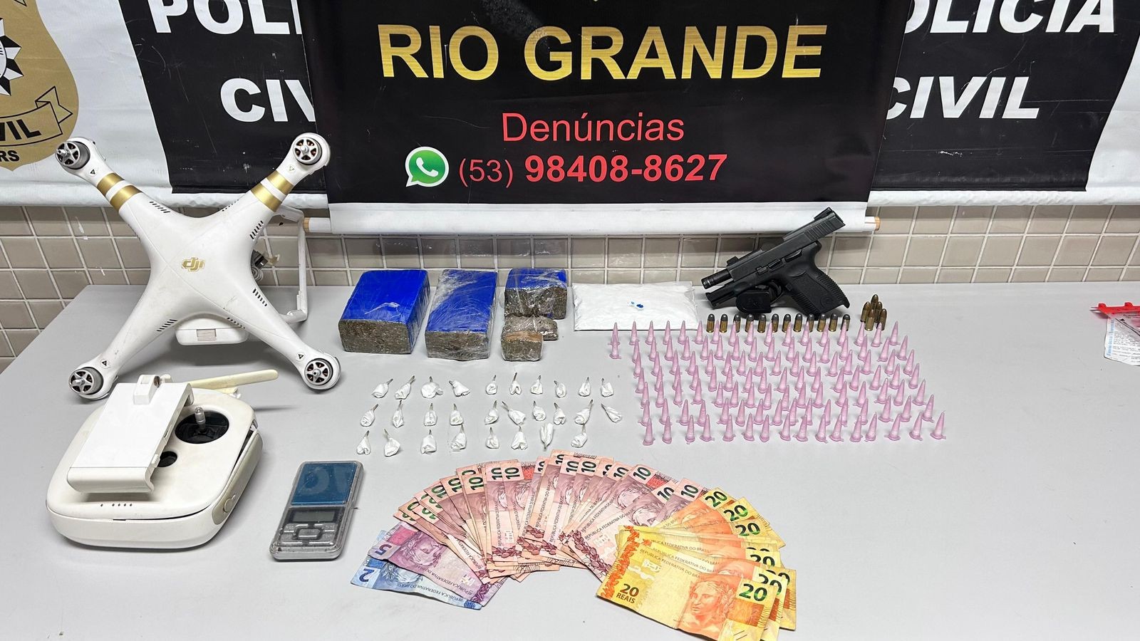 Agentes da DRACO prendem homem com envolvimento em roubo de malote, em Rio Grande 