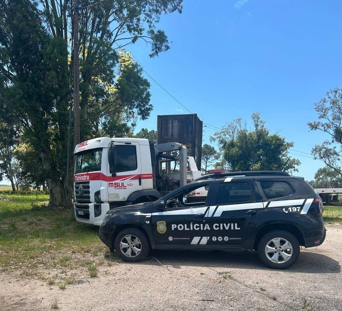 Polícia Civil recupera caminhão furtado e devolve ao proprietário em Santa Vitória do Palmar