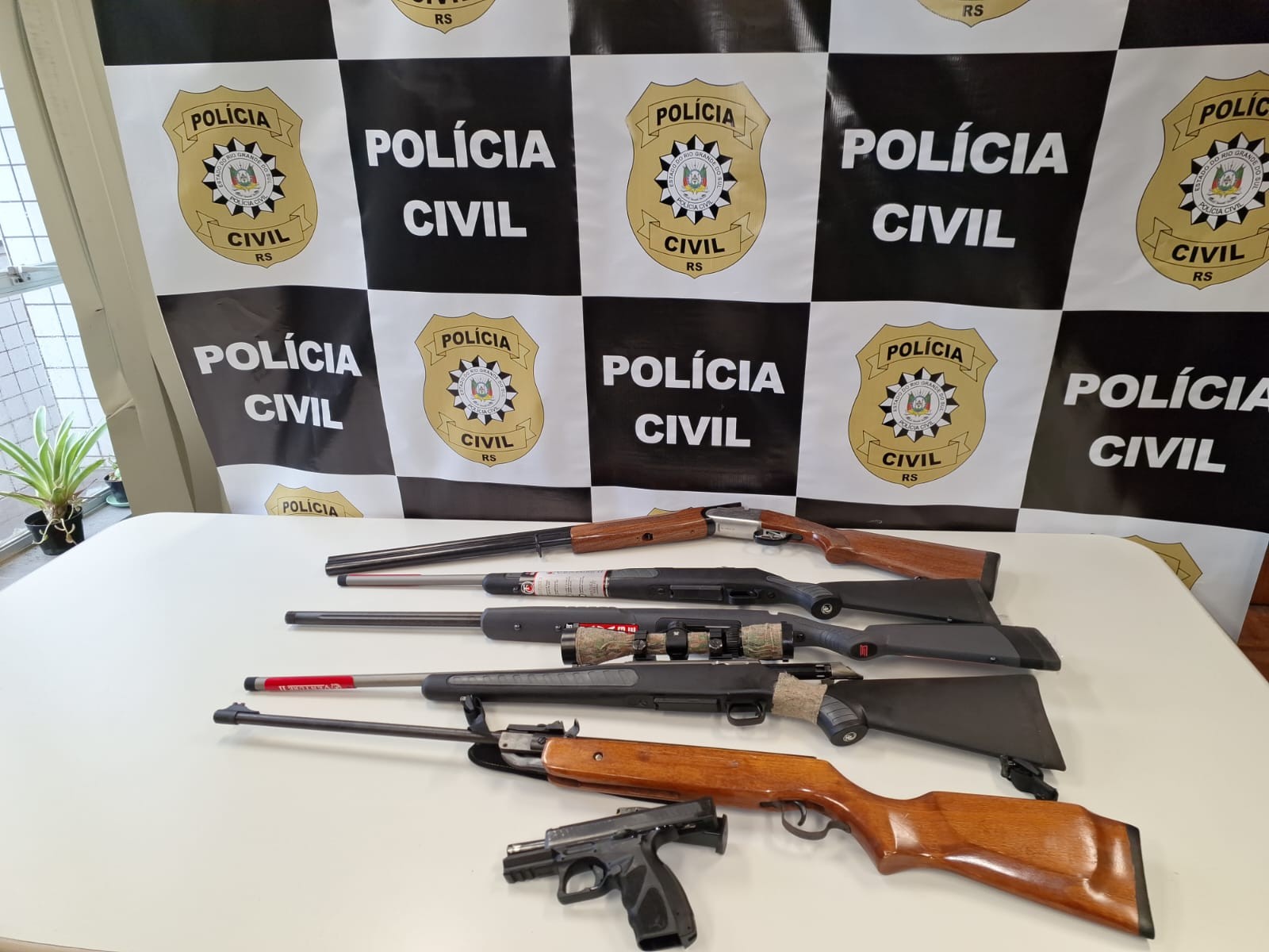 Polícia Civil apreende cinco armas de fogo em operação contra a violência doméstica em Rio Grande
