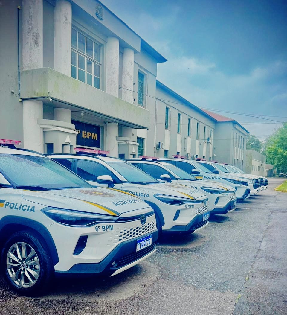 6º BPM recebe sete novas viaturas para reforçar o policiamento na região sul