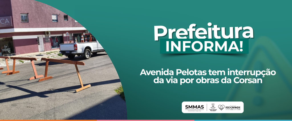  Avenida Pelotas terá trecho interrompido nesta sexta-feira (5) devido a obras