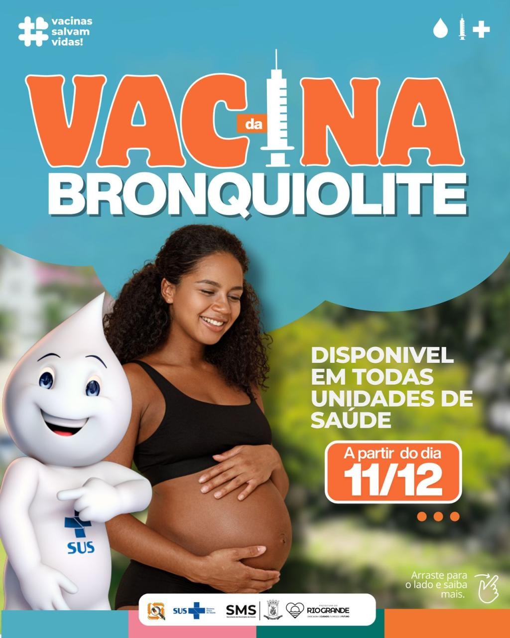 Unidades de Saúde do Rio Grande iniciam vacinação de gestantes contra o VSR