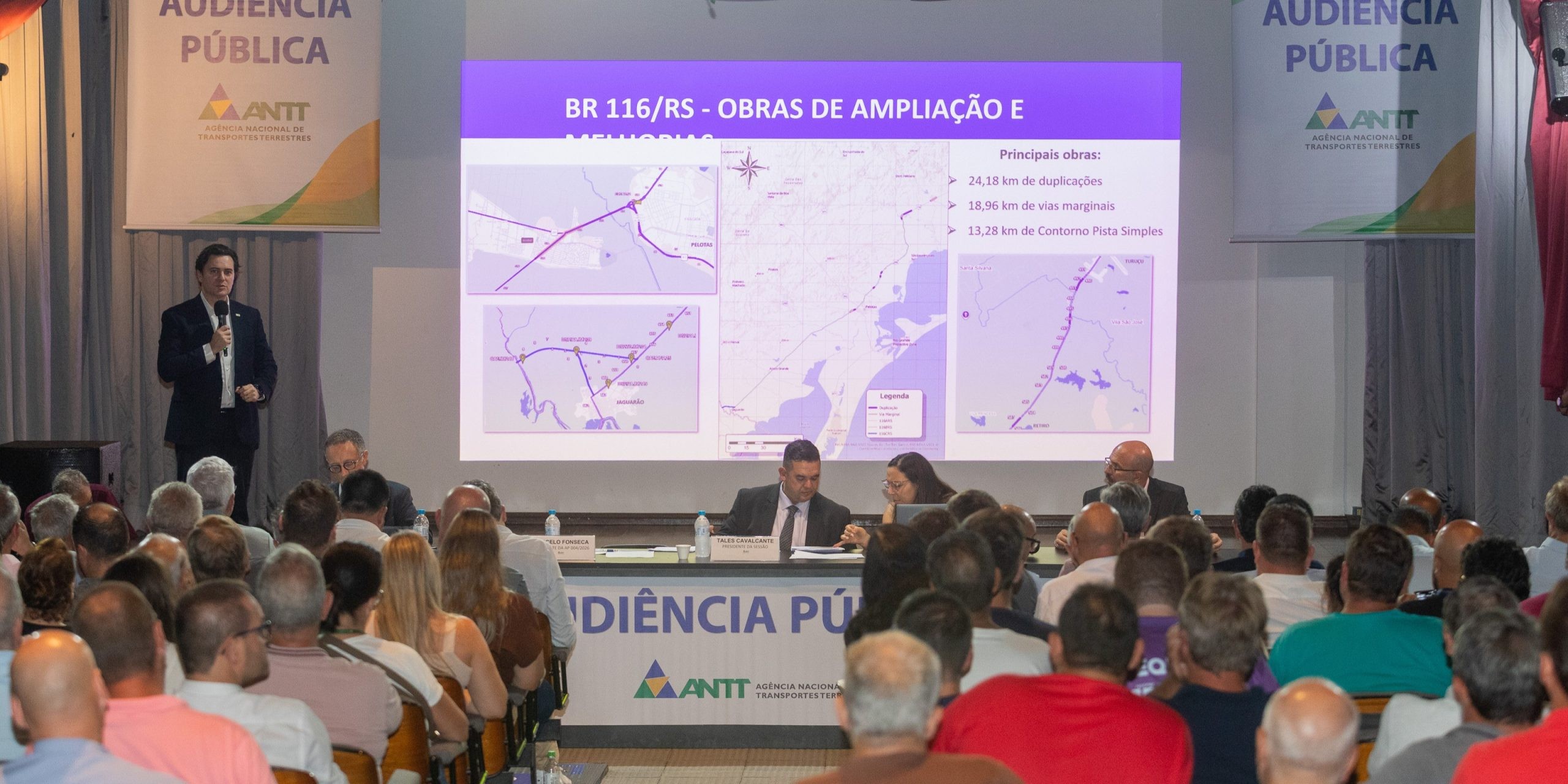 Com auditório lotado, audiência pública discutiu novo modelo de pedágios no Polo Pelotas