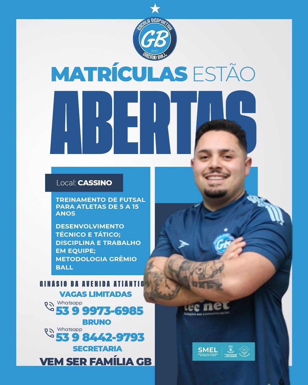 Grêmio Ball expande atuação e inaugura novo núcleo esportivo no Cassino, em Rio Grande