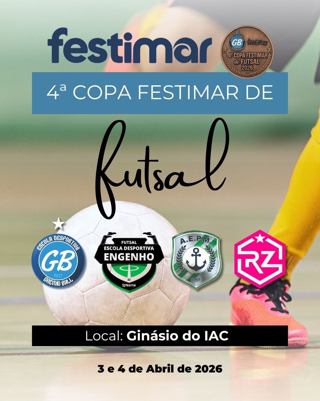 4ª Copa Festimar de Futsal reúne mais de 300 atletas em dois dias de competição