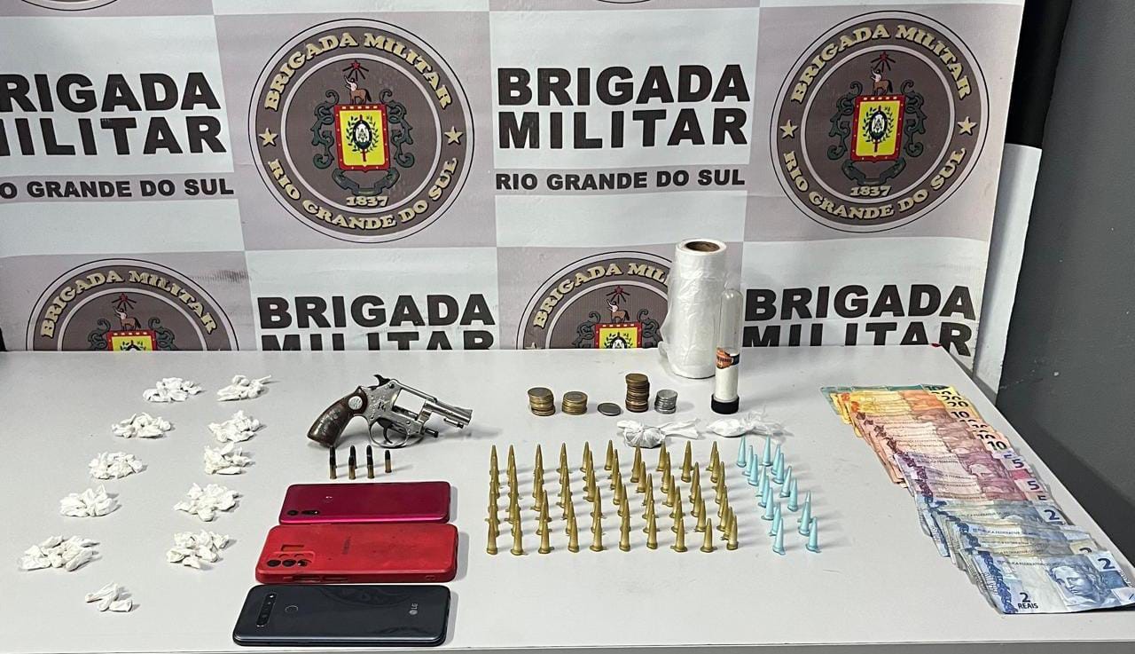  Homem é preso por porte ilegal de arma e tráfico de de entorpecentes em Rio Grande