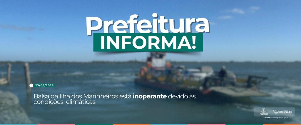 Travessia de balsa entre Ilha dos Marinheiros e Rio Grande é suspensa devido à ventania