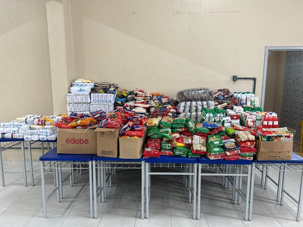 Estudantes do Colégio Salesiano arrecadam mais de uma tonelada de alimentos durante Festa Junina e 1ª Tarefa da Copa Dom Bosco