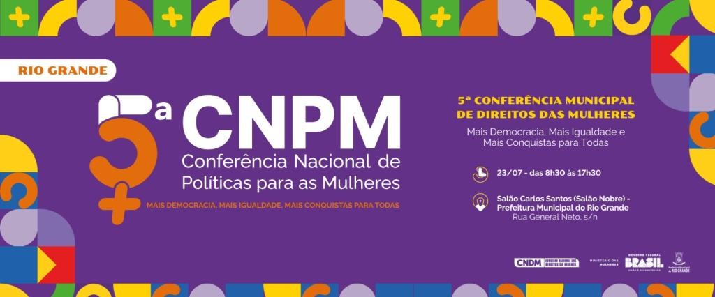 Inscrições abertas para a 5ª Conferência Municipal de Políticas para as Mulheres