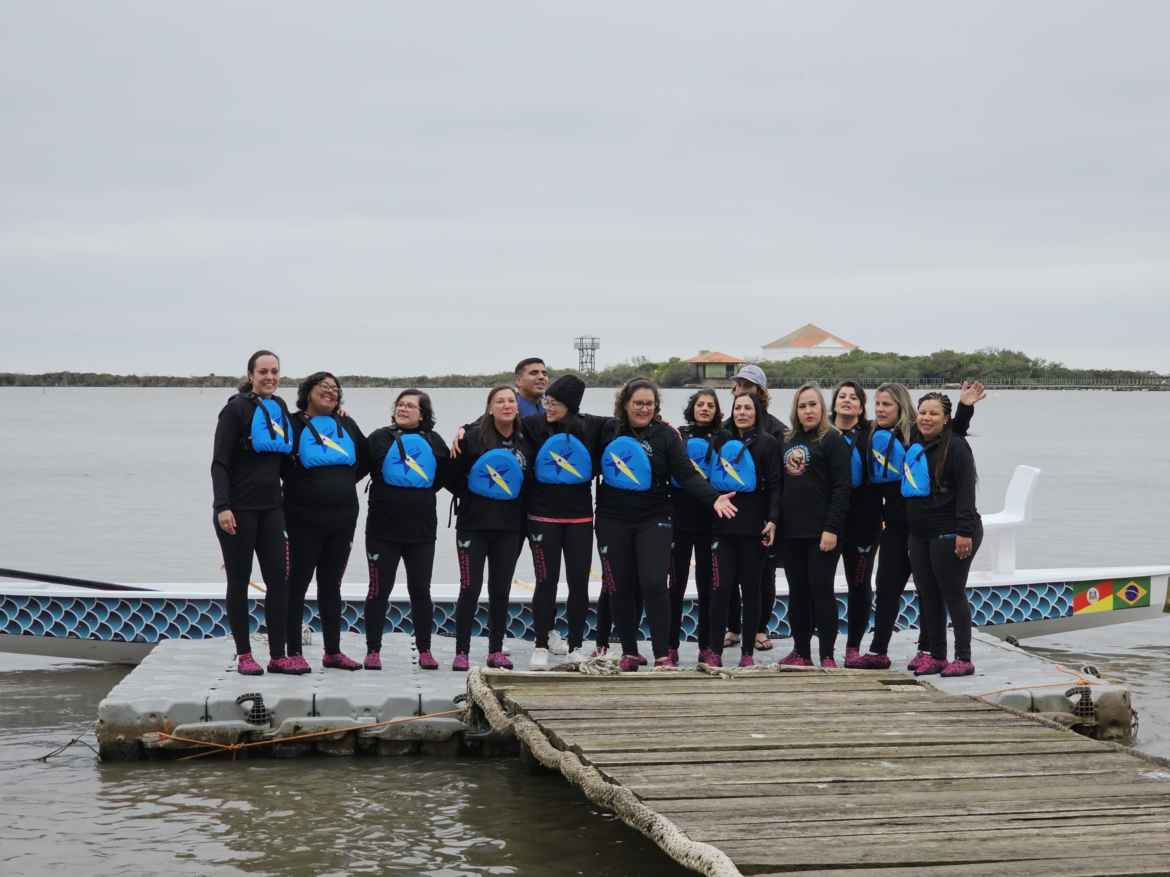 Rio Grande celebra o batismo de barco da Panapaná Dragon Boat em cerimônia histórica no Yacht Club