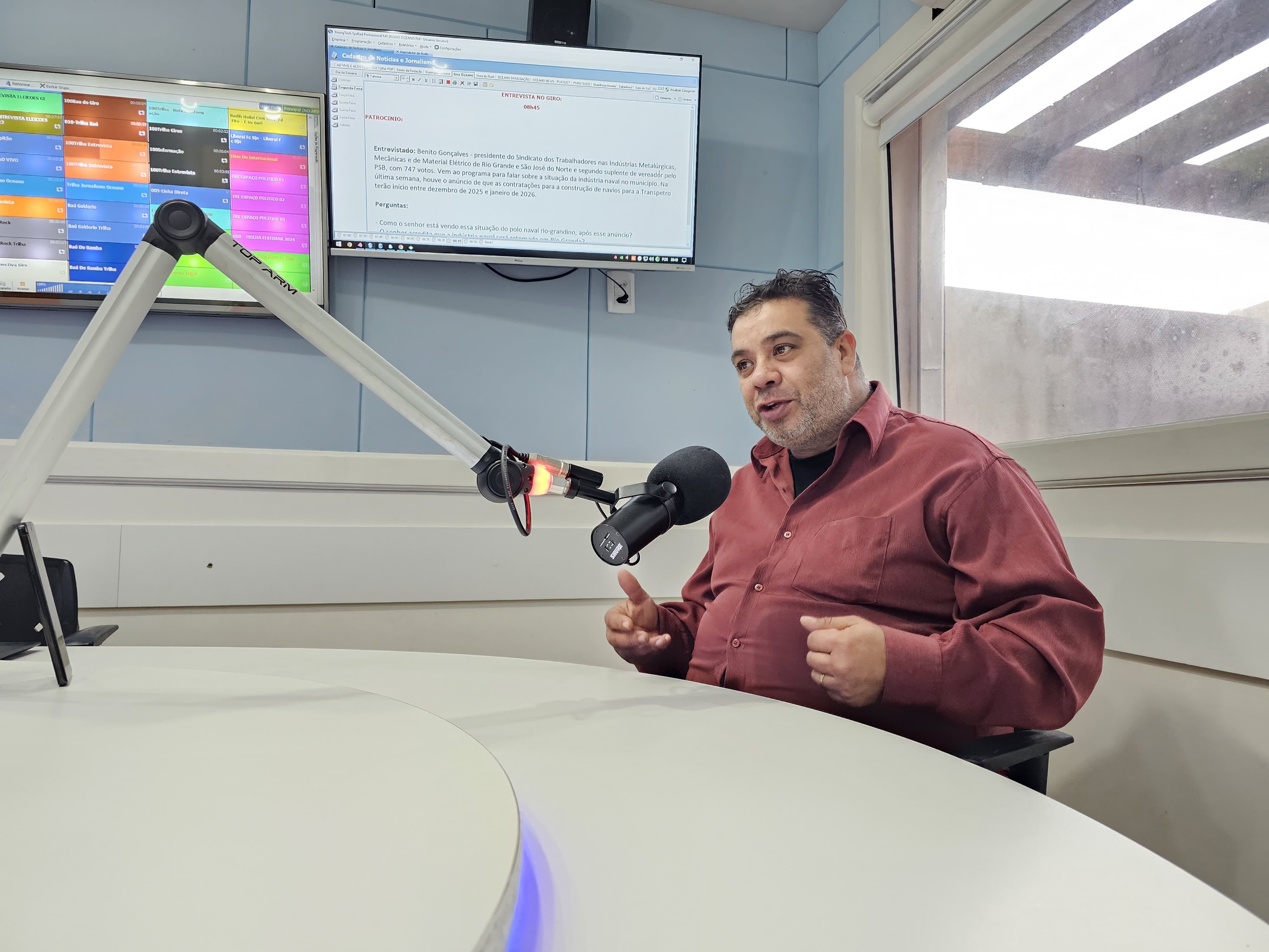 Presidente do Sindicato dos Metalúrgicos comenta situação da indústria naval em Rio Grande em entrevista do Giro Oceano