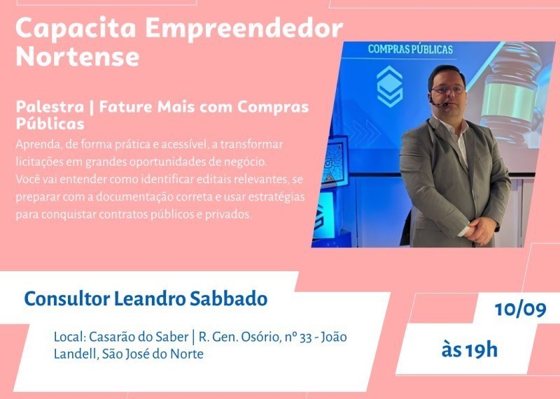 São José do Norte promove workshop para empreendedores sobre faturamento com compras públicas