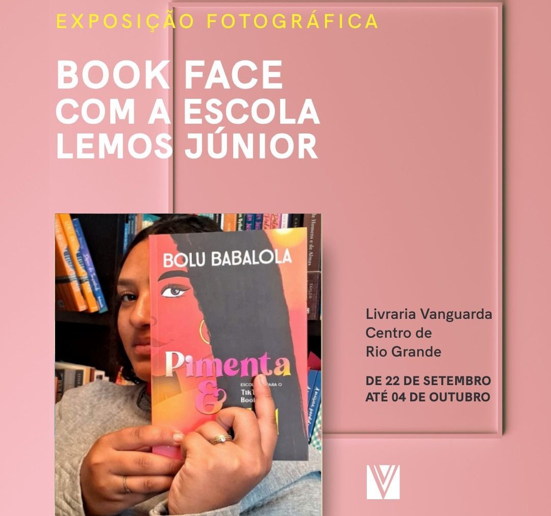 Exposição fotográfica Book Face aproxima estudantes da Escola Lemos Júnior da literatura de forma criativa