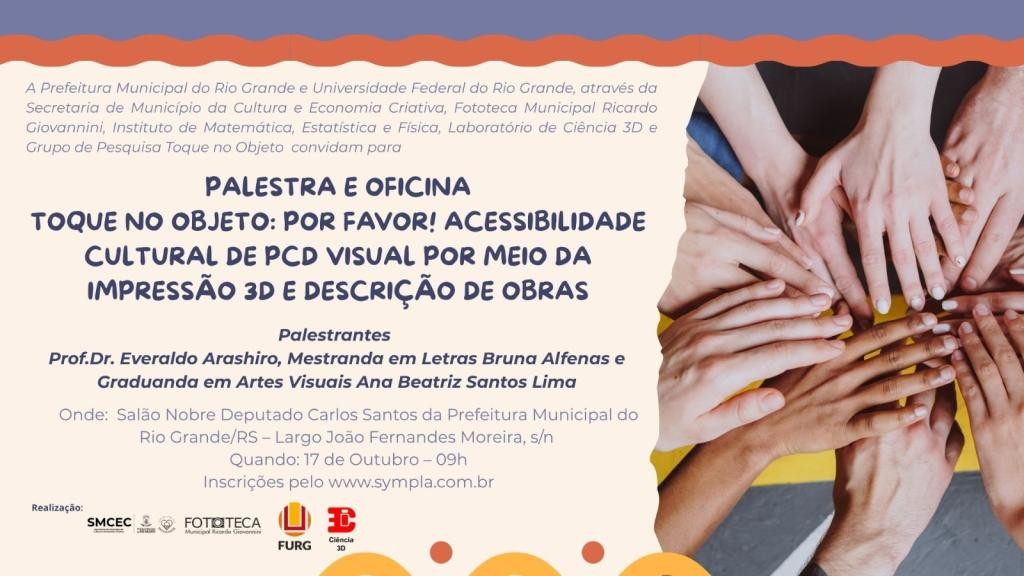 Prefeitura promove palestra e oficina sobre acessibilidade cultural para pessoas com deficiência visual nesta sexta (17)