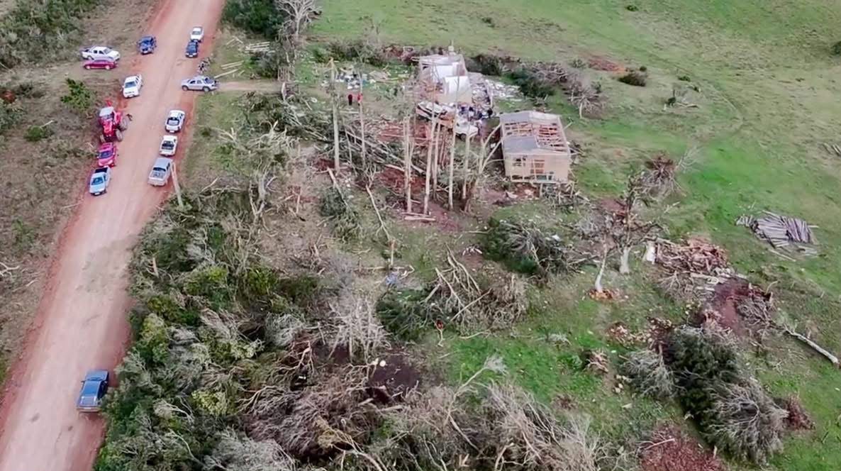 Pedro Osório decreta situação de emergência por conta de reflexos do tornado da última quinta