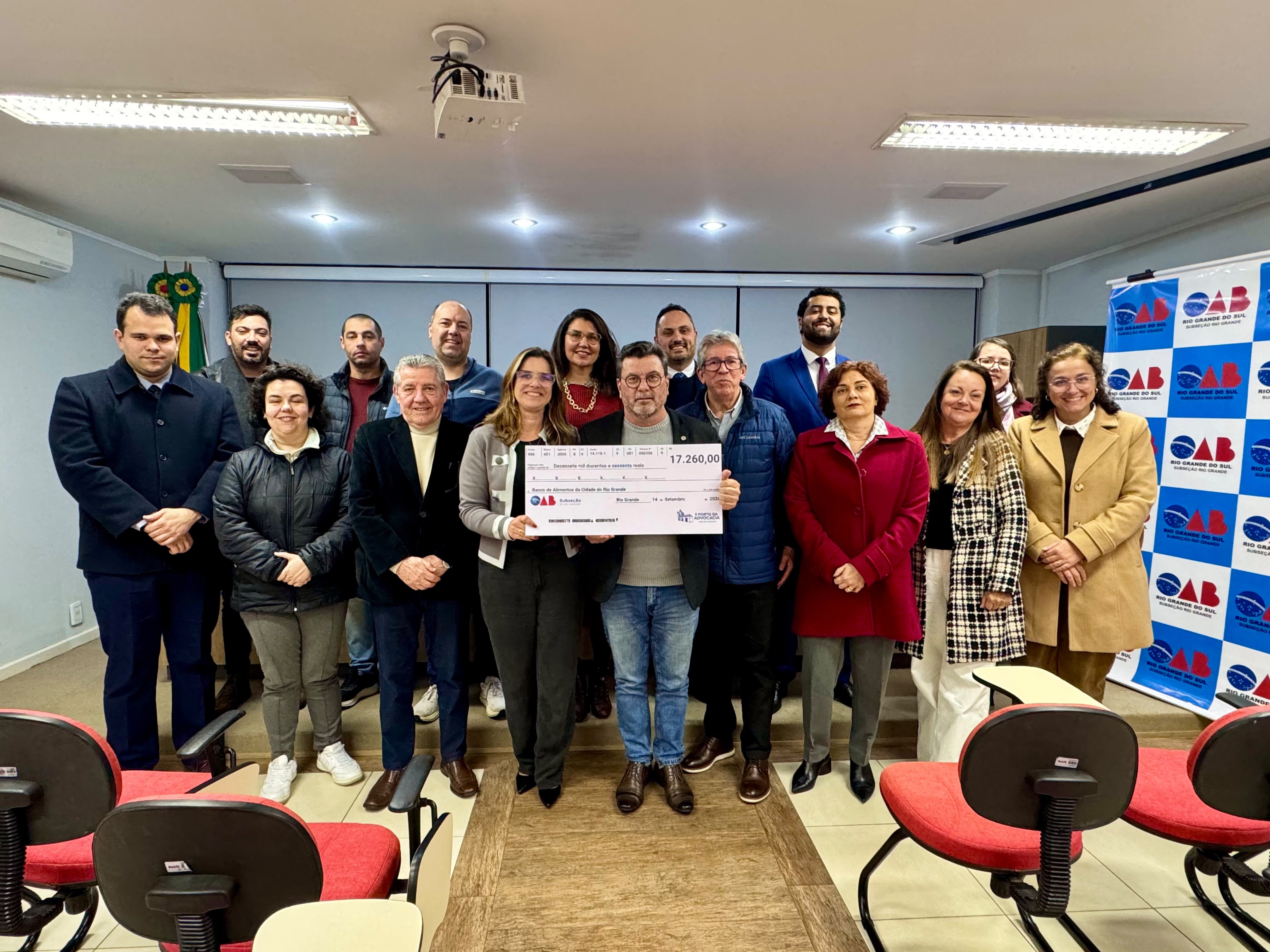 Banco de Alimentos recebe doação de R$ 17,2 mil arrecadada durante o II Porto da Advocacia