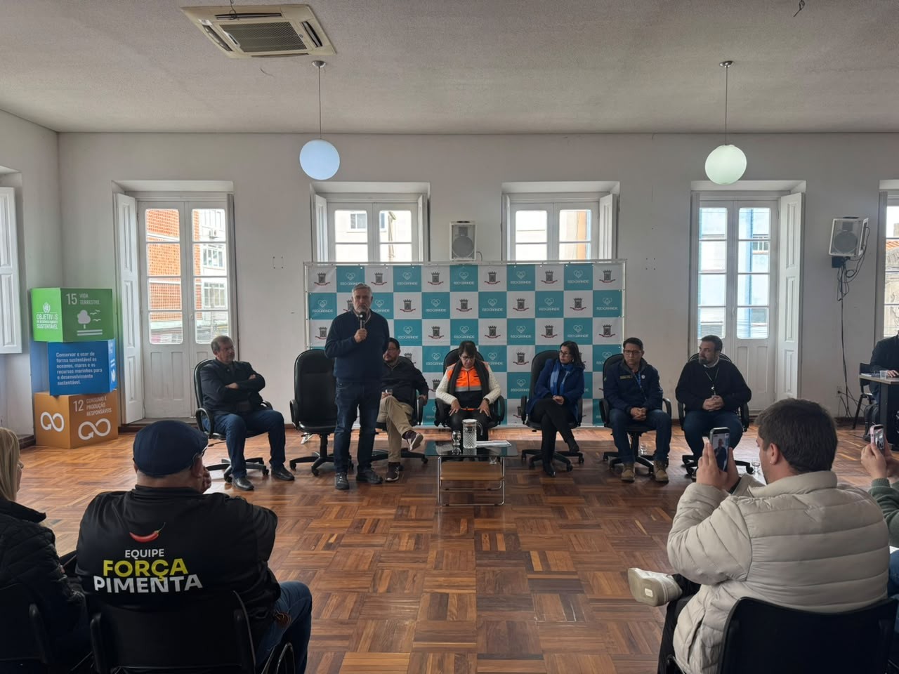 Defesa Civil Nacional acompanha estragos do temporal e discute recursos para Rio Grande